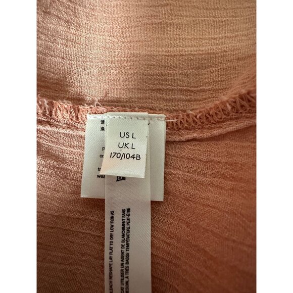 Anthropologie Daily Practice Pink Acid Wash Racerback Tank Dress Large High Low - Picture 7 of 11
